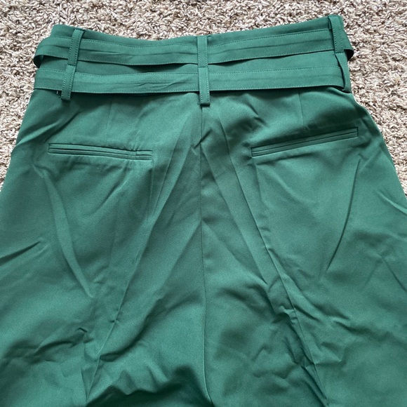 Lioness Gigi Baggy Pant Moss Paperbag Wide Leg Green Trousers Size Small - Picture 8 of 9
